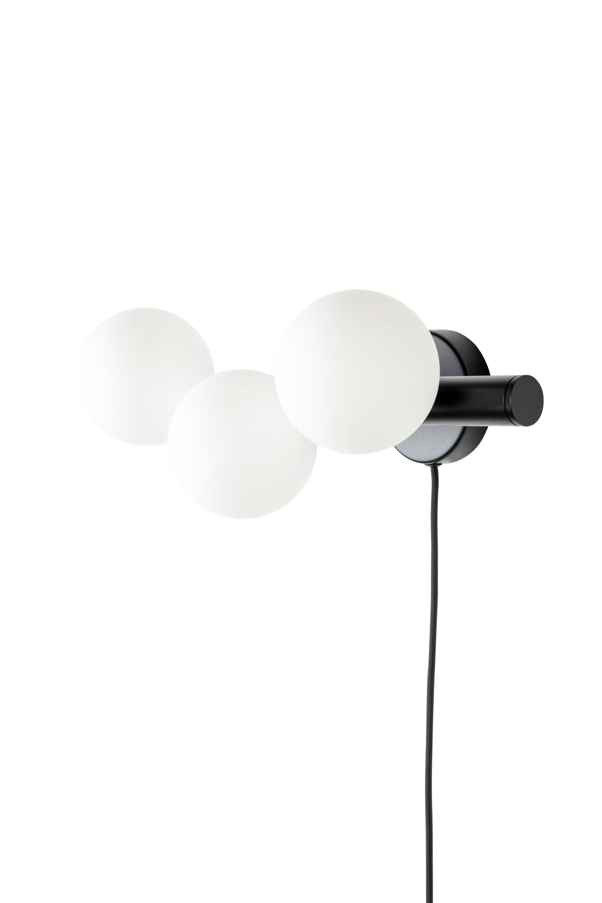 Monica White Glass Orb Wall Light
